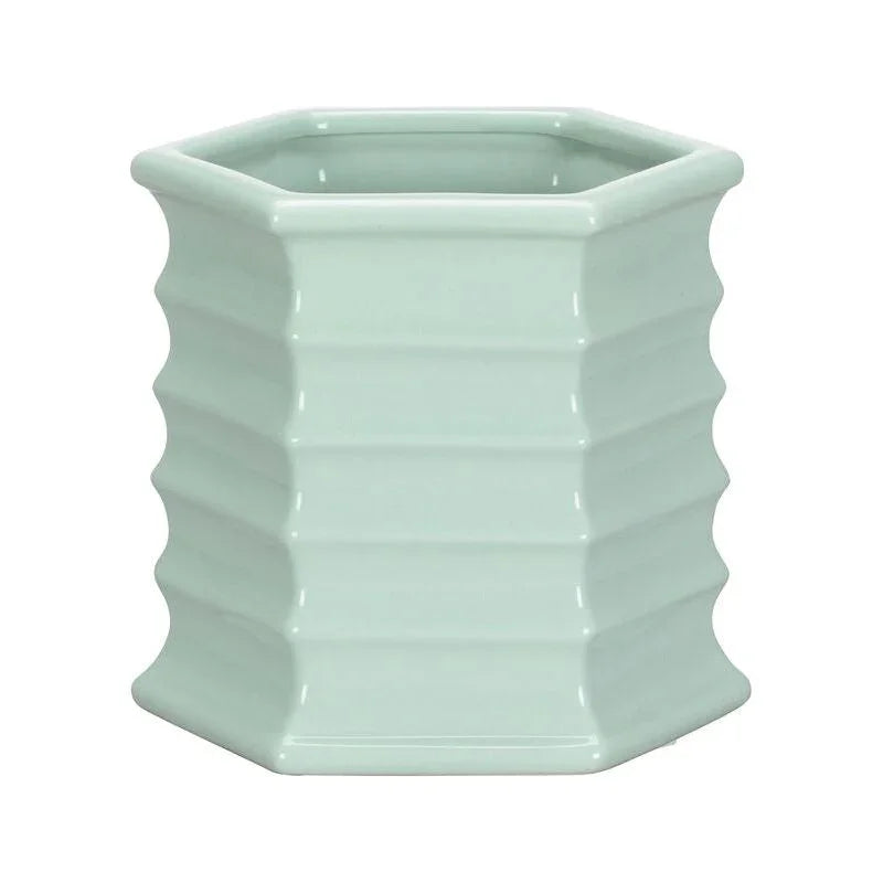 Willow Hexagonal Designed Ceramic Planter - LOOMLAN - Chelsea House - Planters