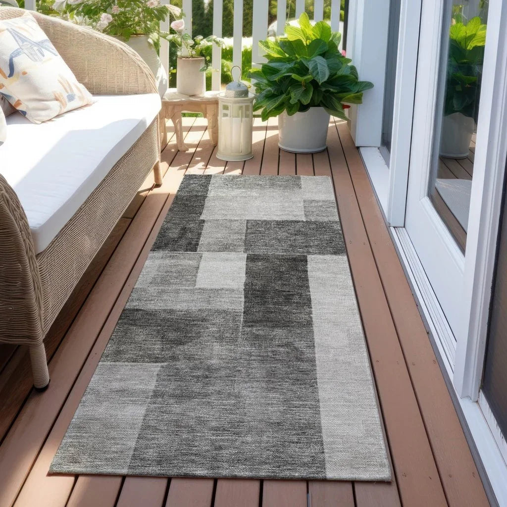 LOOMLAN Rugs Wovari Gray Washable Indoor-Outdoor Rug
