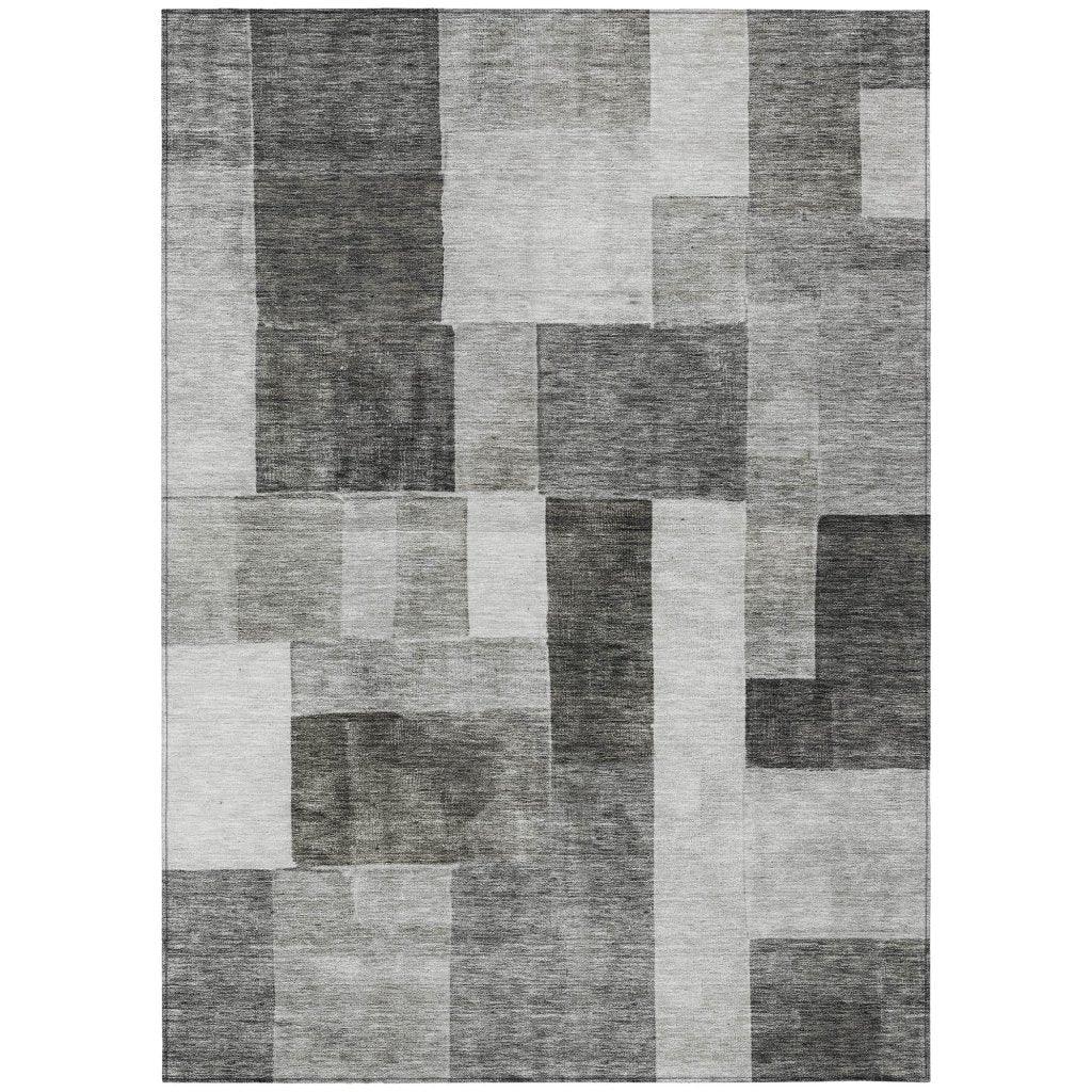 LOOMLAN Rugs Wovari Gray Washable Indoor-Outdoor Rug