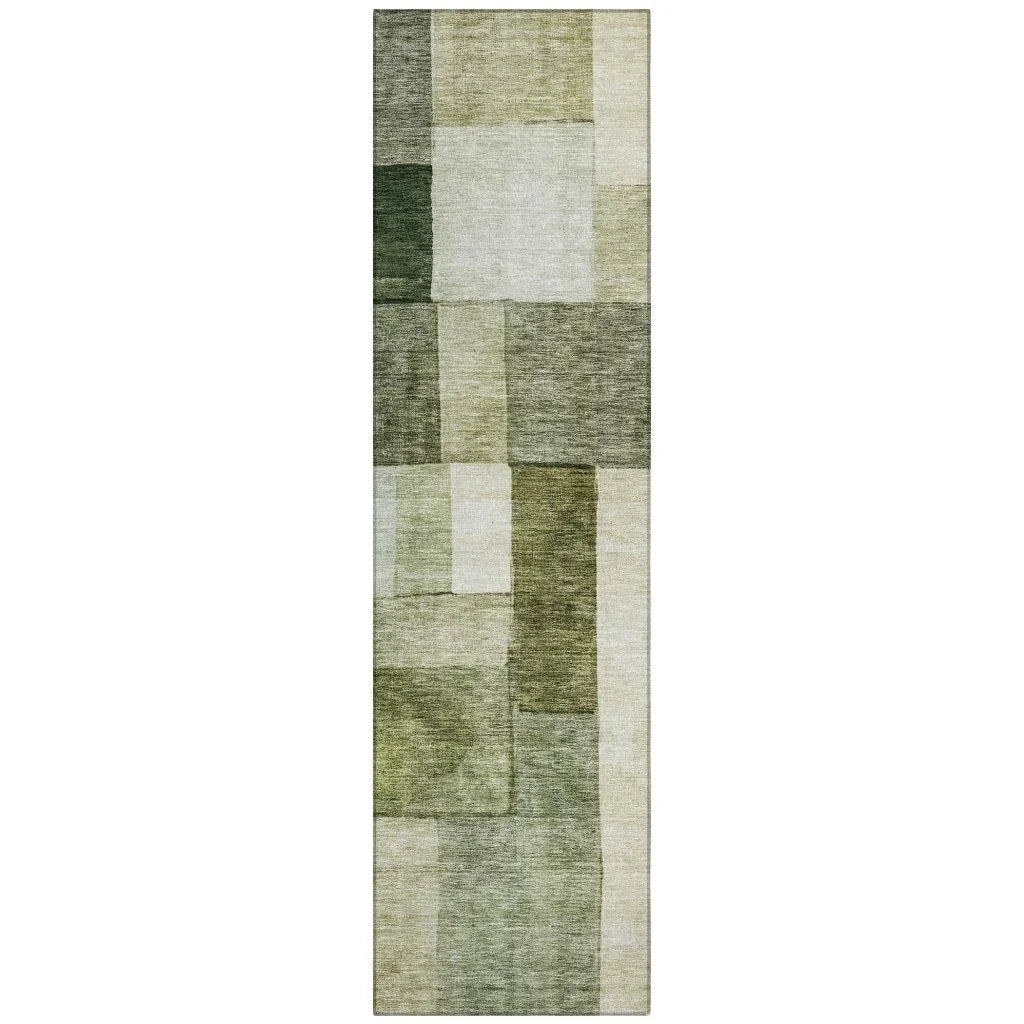 LOOMLAN Rugs Wovari Green Washable Indoor-Outdoor Rug