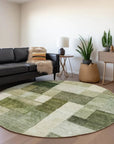 LOOMLAN Rugs Wovari Green Washable Indoor-Outdoor Rug