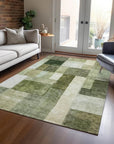 LOOMLAN Rugs Wovari Green Washable Indoor-Outdoor Rug