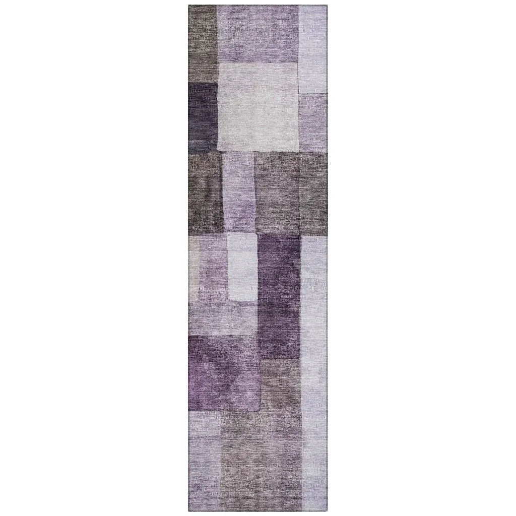 LOOMLAN Rugs Wovari Purple Washable Indoor-Outdoor Rug