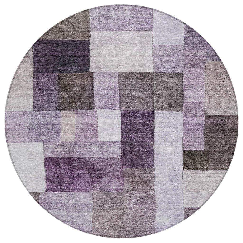 LOOMLAN Rugs Wovari Purple Washable Indoor-Outdoor Rug