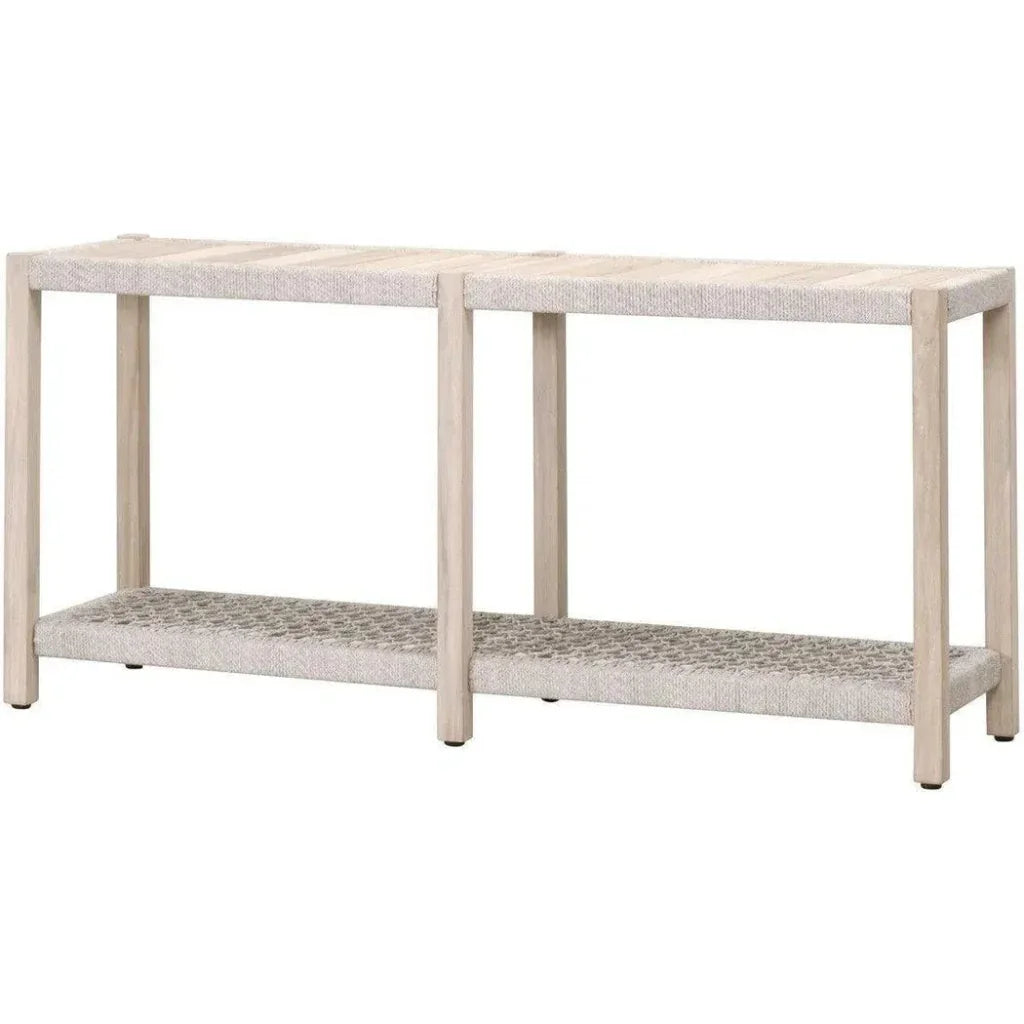 Wrap Outdoor Console Sofa Table for Patio Teak - LOOMLAN - Essentials For Living - Outdoor Console Tables
