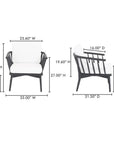 Wren Solid Teak Frame Outdoor Lounge Chair - LOOMLAN - Moe's Home - Outdoor Lounge Chairs