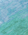 LOOMLAN Rugs Wyrnleaf Teal Washable Indoor-Outdoor Rug