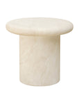 Travertino Concrete Round Outdoor End Table