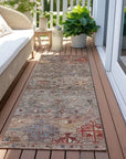 LOOMLAN Rugs Yaniqa Gray Washable Indoor-Outdoor Rug