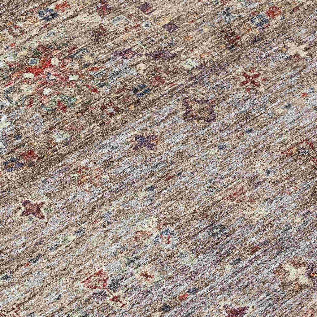 LOOMLAN Rugs Yaniqa Gray Washable Indoor-Outdoor Rug