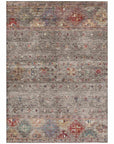 LOOMLAN Rugs Yaniqa Gray Washable Indoor-Outdoor Rug