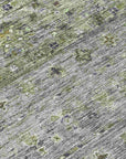 LOOMLAN Rugs Yaniqa Green Washable Indoor-Outdoor Rug