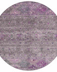 LOOMLAN Rugs Yaniqa Purple Washable Indoor-Outdoor Rug