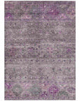 LOOMLAN Rugs Yaniqa Purple Washable Indoor-Outdoor Rug