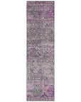 LOOMLAN Rugs Yaniqa Purple Washable Indoor-Outdoor Rug