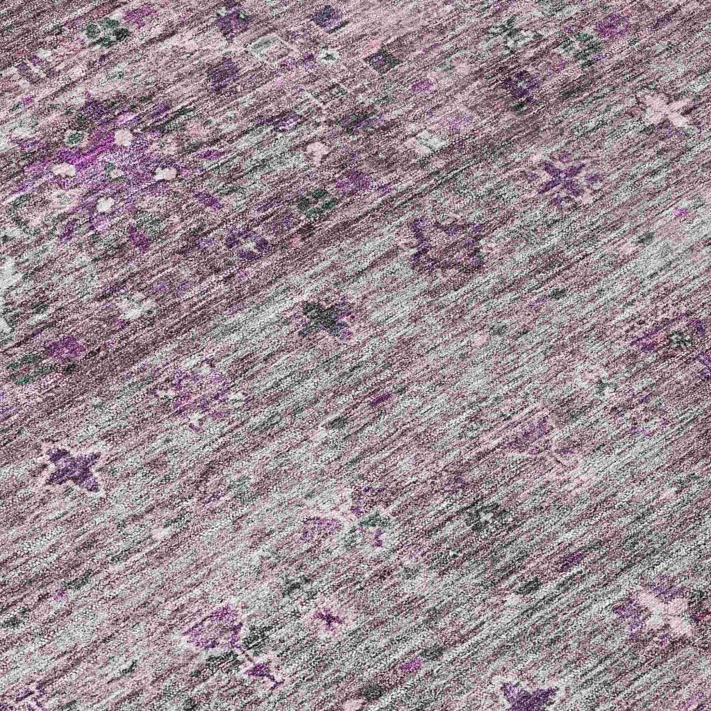 LOOMLAN Rugs Yaniqa Purple Washable Indoor-Outdoor Rug