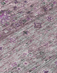 LOOMLAN Rugs Yaniqa Purple Washable Indoor-Outdoor Rug