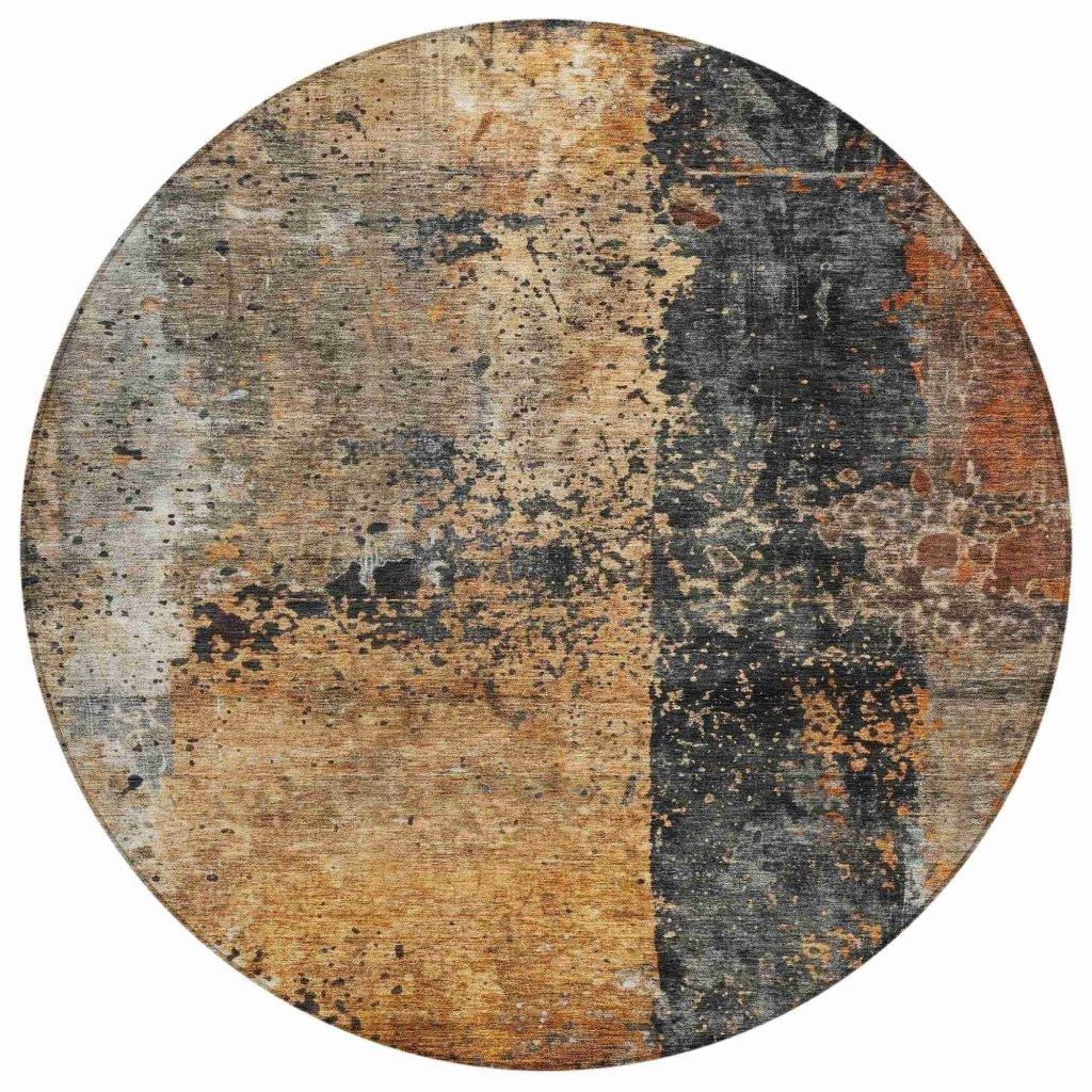 LOOMLAN Rugs Yasmineh Orange Washable Indoor-Outdoor Rug