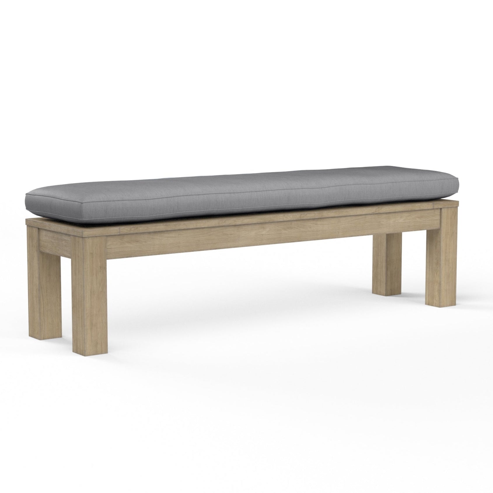 Coastal Teak Sunbrella Outdoor Dining Bench