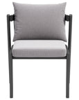 Horizon Aluminum Gray Armless Dining Chair (Set of 2)