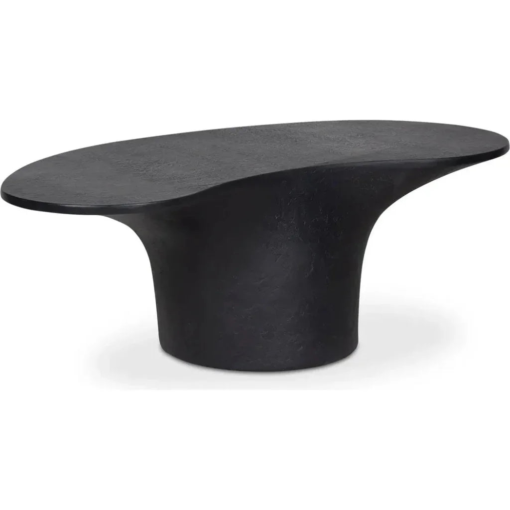 Moe's Home Yumi Concrete Outdoor Oval Coffee Table