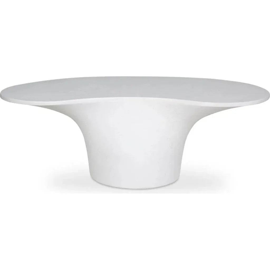 Moe's Home Yumi Concrete Outdoor Oval Coffee Table