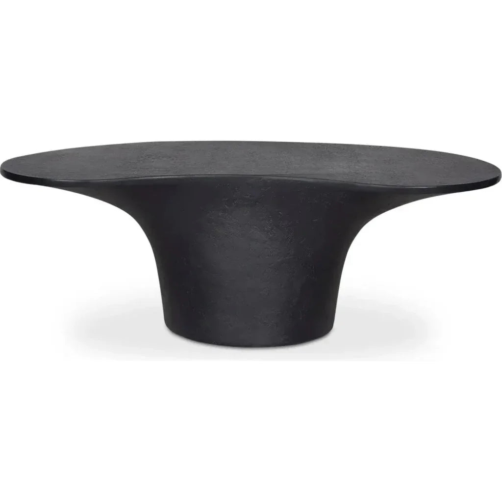 Moe's Home Yumi Concrete Outdoor Oval Coffee Table