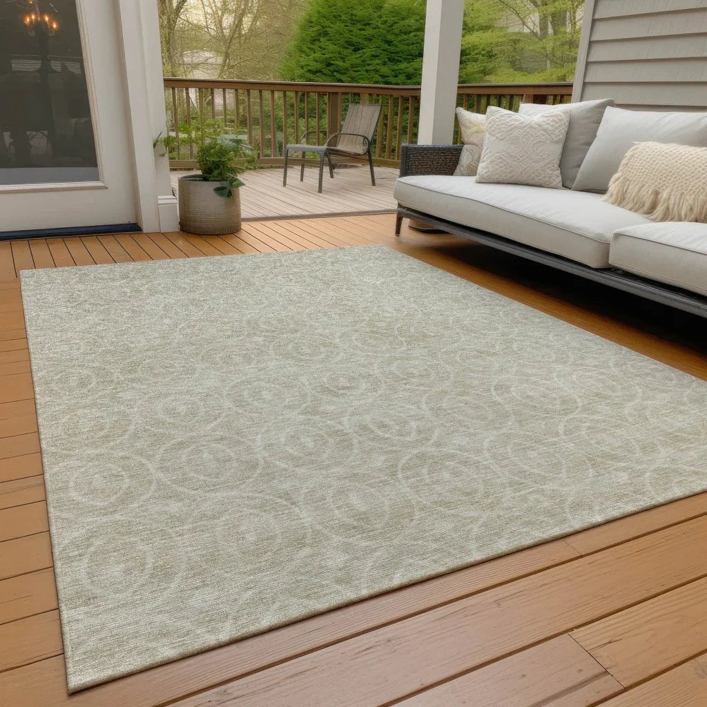 LOOMLAN Rugs Zafrine Beige Washable Indoor-Outdoor Rug