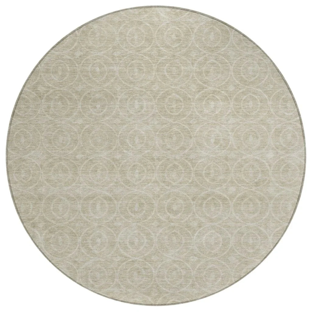 LOOMLAN Rugs Zafrine Beige Washable Indoor-Outdoor Rug