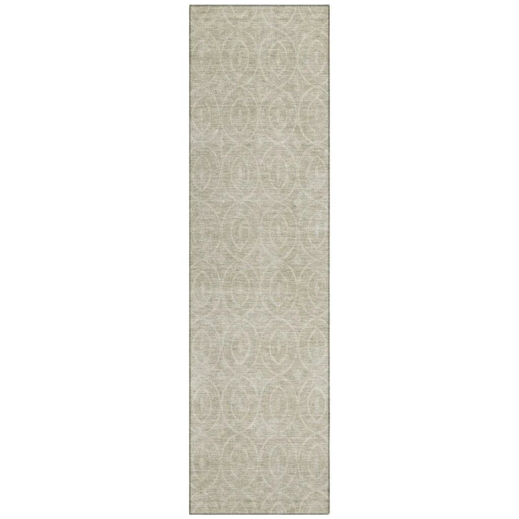 LOOMLAN Rugs Zafrine Beige Washable Indoor-Outdoor Rug