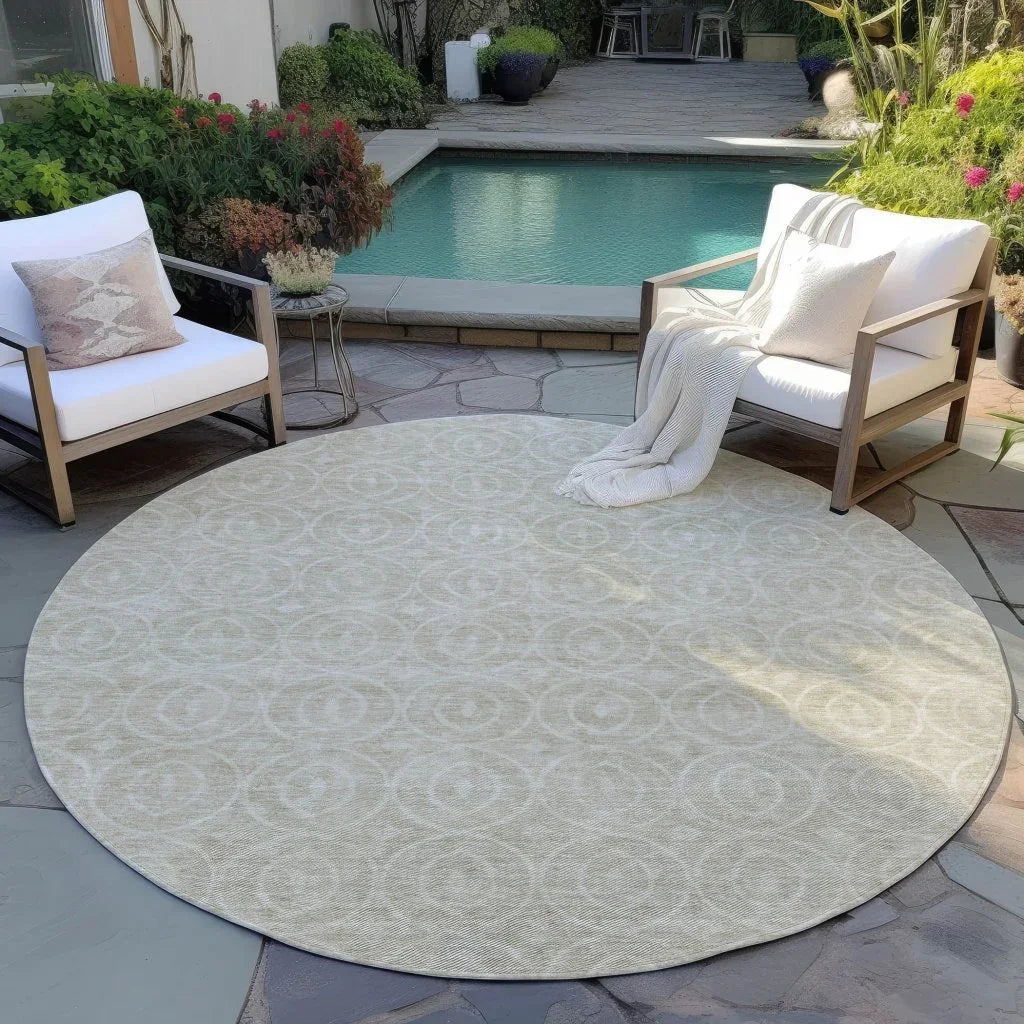 LOOMLAN Rugs Zafrine Beige Washable Indoor-Outdoor Rug