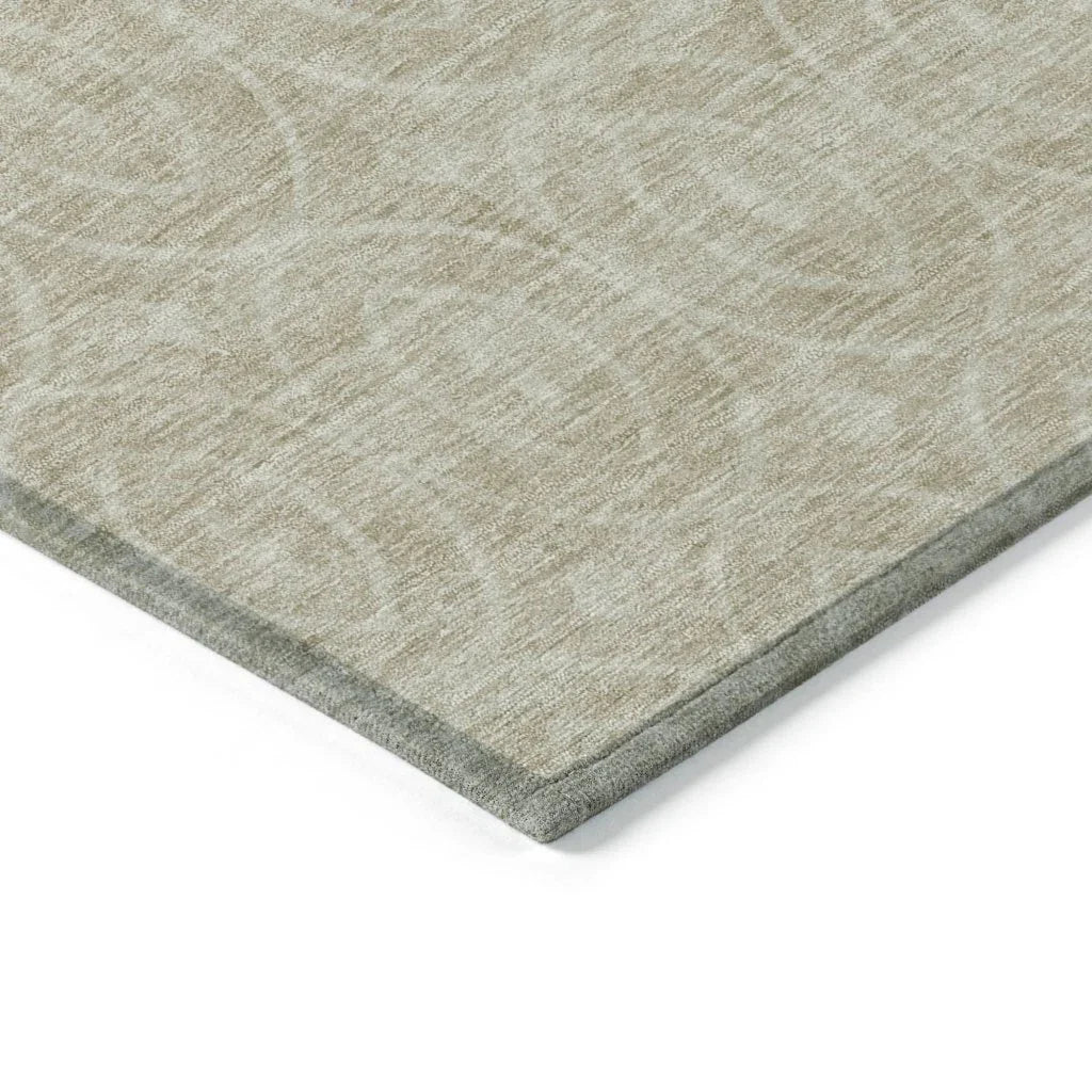 LOOMLAN Rugs Zafrine Beige Washable Indoor-Outdoor Rug
