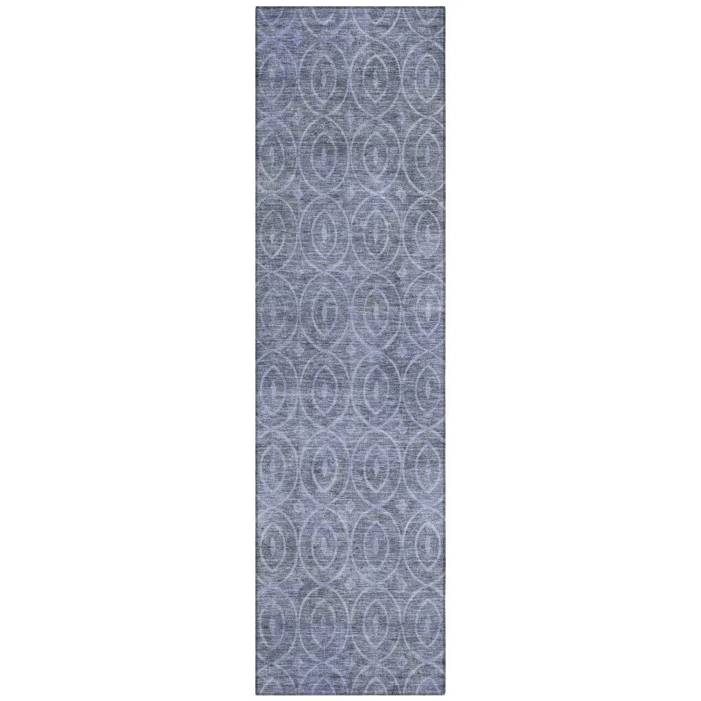LOOMLAN Rugs Zafrine Denim Washable Indoor-Outdoor Rug