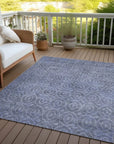 LOOMLAN Rugs Zafrine Denim Washable Indoor-Outdoor Rug