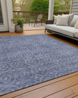 LOOMLAN Rugs Zafrine Denim Washable Indoor-Outdoor Rug