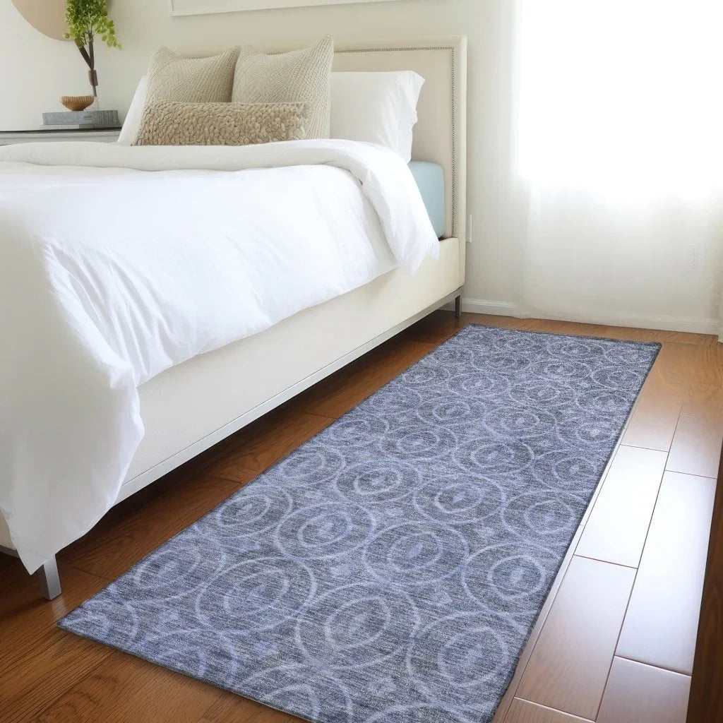 LOOMLAN Rugs Zafrine Denim Washable Indoor-Outdoor Rug