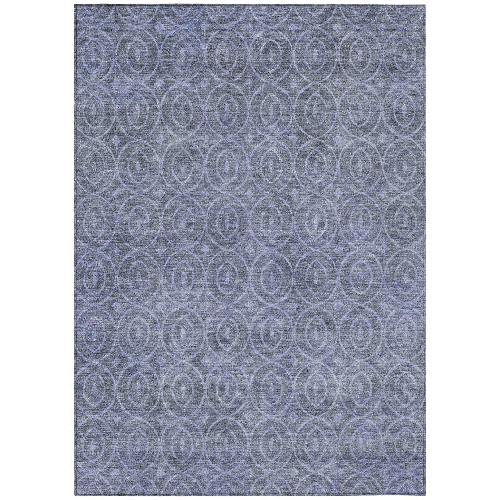 LOOMLAN Rugs Zafrine Denim Washable Indoor-Outdoor Rug