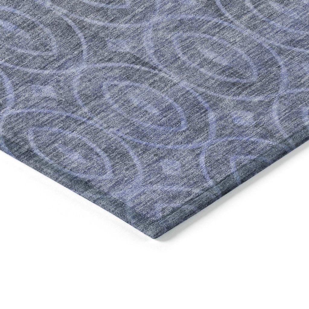LOOMLAN Rugs Zafrine Denim Washable Indoor-Outdoor Rug