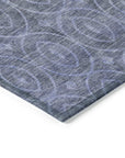 LOOMLAN Rugs Zafrine Denim Washable Indoor-Outdoor Rug