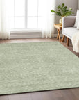 LOOMLAN Rugs Zafrine Green Washable Indoor-Outdoor Rug