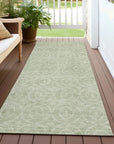 LOOMLAN Rugs Zafrine Green Washable Indoor-Outdoor Rug