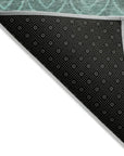 LOOMLAN Rugs Zafrine Teal Washable Indoor-Outdoor Rug