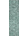 LOOMLAN Rugs Zafrine Teal Washable Indoor-Outdoor Rug