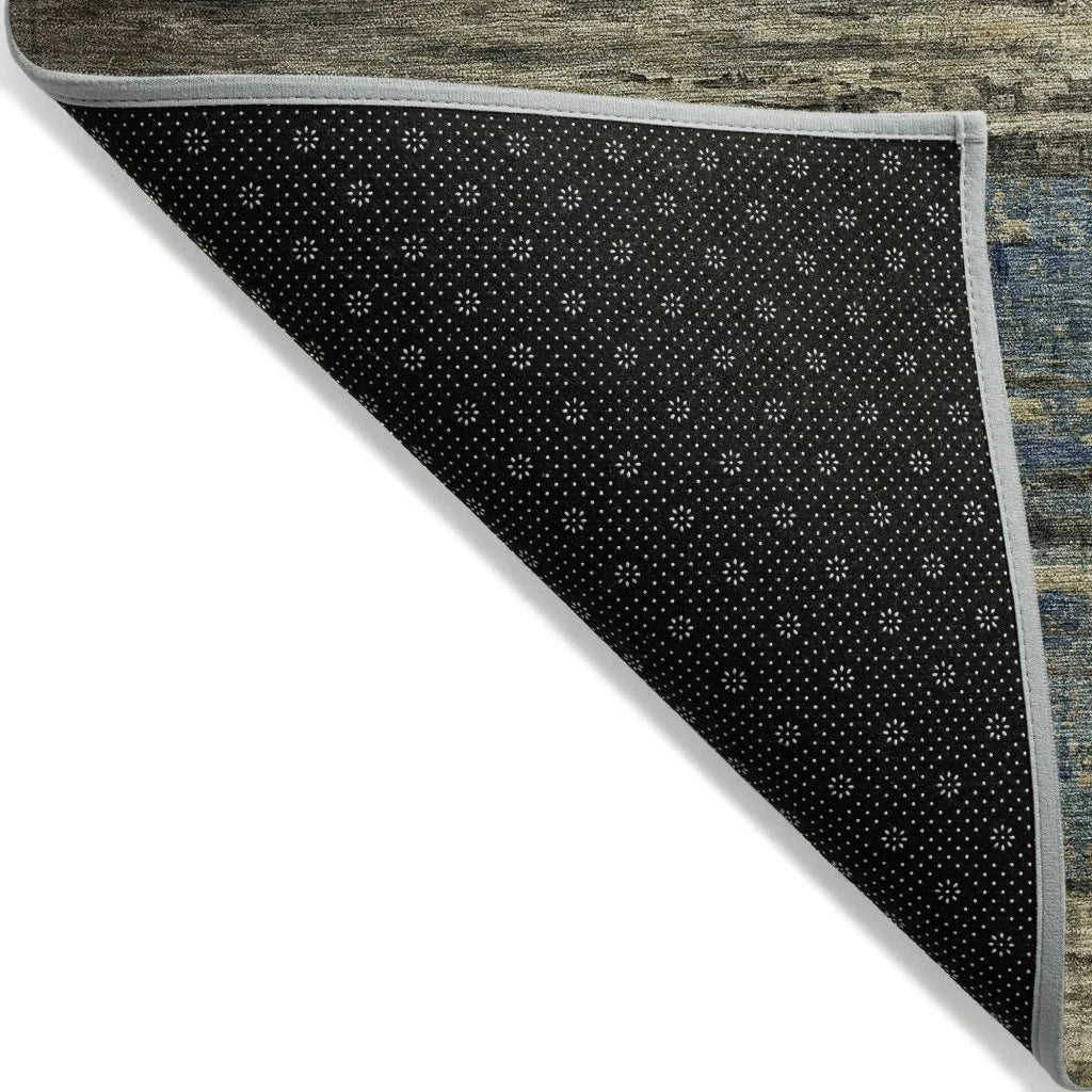 LOOMLAN Rugs Zahran Brown Washable Indoor-Outdoor Rug