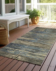 LOOMLAN Rugs Zahran Brown Washable Indoor-Outdoor Rug