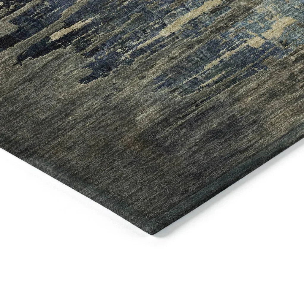 LOOMLAN Rugs Zahran Brown Washable Indoor-Outdoor Rug