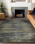 LOOMLAN Rugs Zahran Brown Washable Indoor-Outdoor Rug