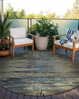 LOOMLAN Rugs Zahran Brown Washable Indoor-Outdoor Rug