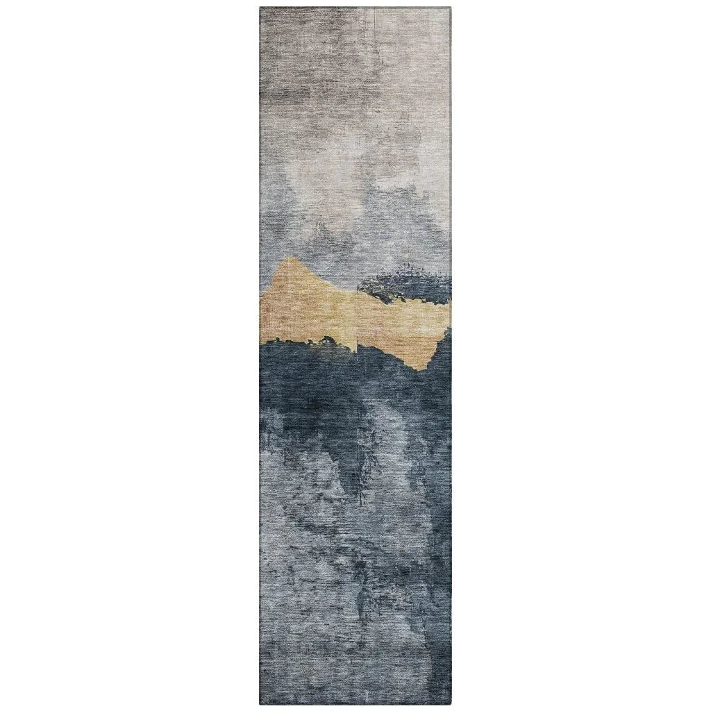 LOOMLAN Rugs Zailor Blue Washable Indoor-Outdoor Rug