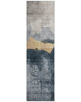 LOOMLAN Rugs Zailor Blue Washable Indoor-Outdoor Rug